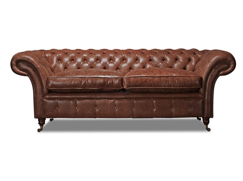 churchill leather sofa for sale tufted